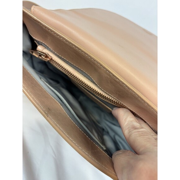 Alexander Wang Lia Leather Crossbody Shoulder Bag Peach Tan Nude Studded Bottom - Picture 5 of 16